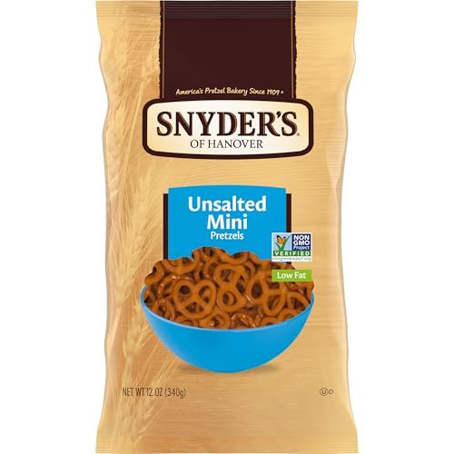 Snyder&#39;s of Hanover, Unsalted Mini Pretzels, 12 Oz Bag
