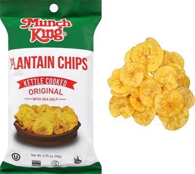 Munch King Snacks Plantain Chips 2.75 oz. Case of 6