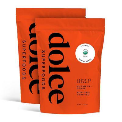 Organic Raw Almonds - Non GMO, Gluten Free &amp; Keto Friendly - Healthy, Low Sodium, Low Calorie, Vegan, Plant Based, Protein Rich Snack - Unroasted &amp; Unsalted Almonds (Pack of 2)