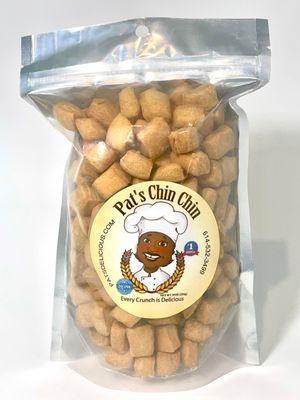 Pat&#39;s Chin Chin - 16oz LARGE bag (1 count) | Premium Nigierian bite sized fried biscuits. Authentic Nigerian Chin Chin recipe. Made in the USA. | Every Crunch is Delicious