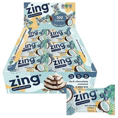 Zing Bars 100 Calorie, Moist and Delicious, Dark Chocolate Coconut, (18 Snack Size Bars)