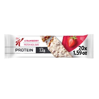 Kellogg&#39;s Special K Protein Bars, Meal Replacement, Protein Snacks, Strawberry, 20 bars