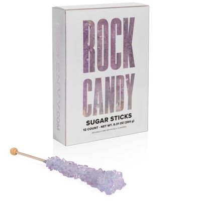 Candy Envy - Tutti Frutti Rock Candy Sugar Sticks - Tutti Frutti Flavored - 12 Indiv. Wrapped