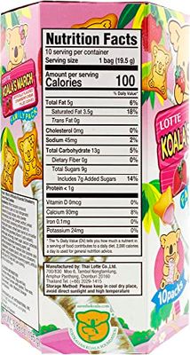 Lotte Koala's March Cookie with Strawberry Cream, 6.89 oz (Pack of 1)