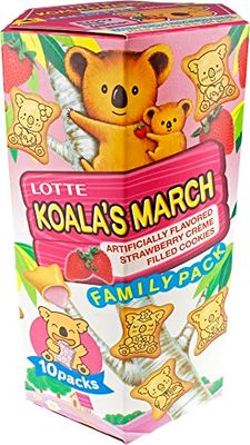 Lotte Koala&#39;s March Cookie with Strawberry Cream, 6.89 oz (Pack of 1)