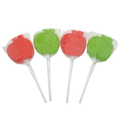 Apple Shaped Lollipops - Fall Candy - 12 Individually Wrapped Suckers Apple Flavor - Great for Apple Party Favors - Back To School Teacher Treats - Birthday Party Favors for Kids