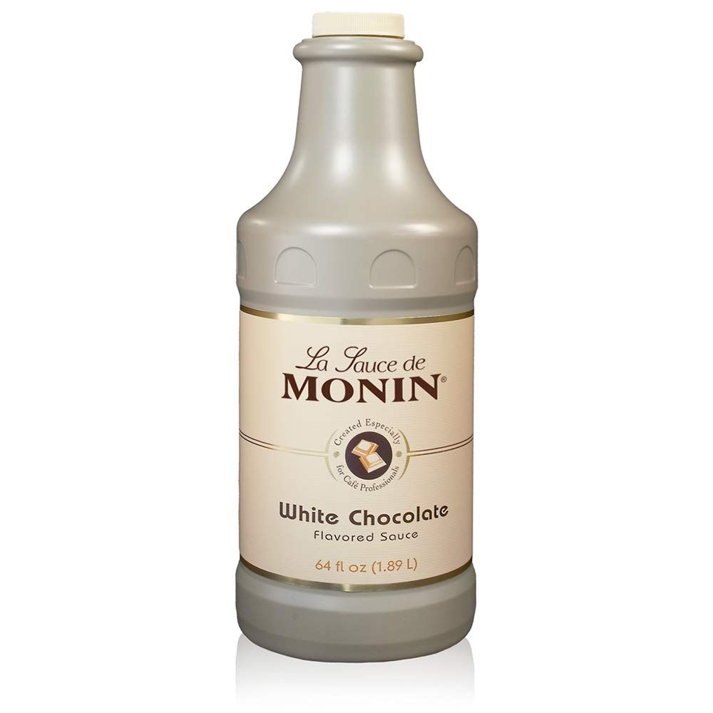 Monin - Gourmet White Chocolate Sauce, Creamy and Buttery, Great for Desserts, Coffee, and Snacks, Gluten-Free Non-GMO (64 Ounce)