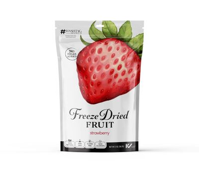 Freeze Dried Whole Wild Strawberry Candy 2-Oz No Sugar Added Non GMO Kosher Allergen &amp; Gluten Free Healthy All Natural Fruit Snack For Adults &amp; Kids