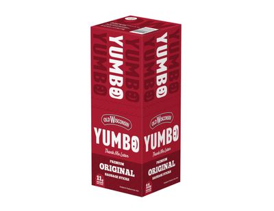 Old Wisconsin Yumbo Summer Sausage Snack Sticks, Ready to Eat, High Protein, Low Carb, Keto, Gluten Free, 20 Individually Wrapped 2oz Sticks, Original Flavor