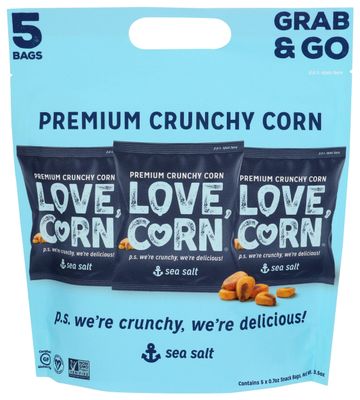LOVE CORN Sea Salt Corn Snacks, 3.5 OZ