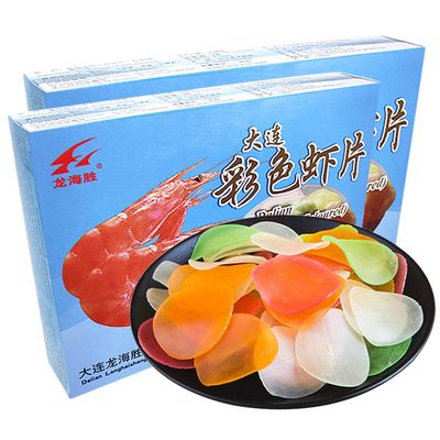 JTEDZI Uncooked Prawn Flavor Chip 6.35 oz  180g, Colored Shrimp Chips Snack, Prawn Crackers, Shrimp Chips Uncooked, Shrimp Crackers for Party Appetizers (Multi Color, Pack of 2)