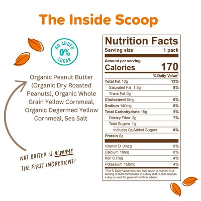 Puffworks Original Organic Peanut Butter Puffs, 1.2 Ounce (Pack of 6), Plant-Based Protein Snack, Gluten- and Rice-Free, Vegan, Kosher