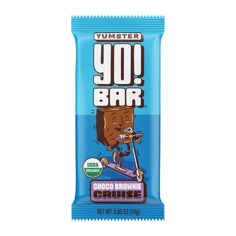 Yo Bar by Bearded Brothers Vegan Organic Kids Bar | Gluten Free, Paleo and Whole 30 | Soy Free, Non GMO, Low Glycemic, No Sugar Added, Fiber  Whole Foods | Chocolate Brownie | 25 Bars