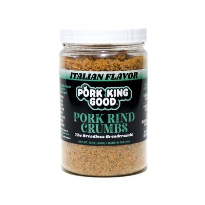 Pork King Good Italian Pork Rind Crumbs (Low Carb Keto Diet) Perfect For Ketogenic, Paleo, Gluten-Free, Sugar Free and Bariatric Diets. 0 Carbs
