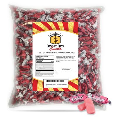 Strawberry Lemonade Frooties Individually Wrapped Bulk Chewy Pink Tootsie Roll Candy (5 Pound)