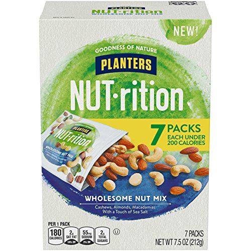 NUT-rition Wholesome Nut Mix, 7.5 oz Box (Contains 7 Individual Pouches) - Cashews, Almonds and Macadamias Snack Mix - No Artificial Flavors, No Artificial Colors, No Preservatives - Kosher