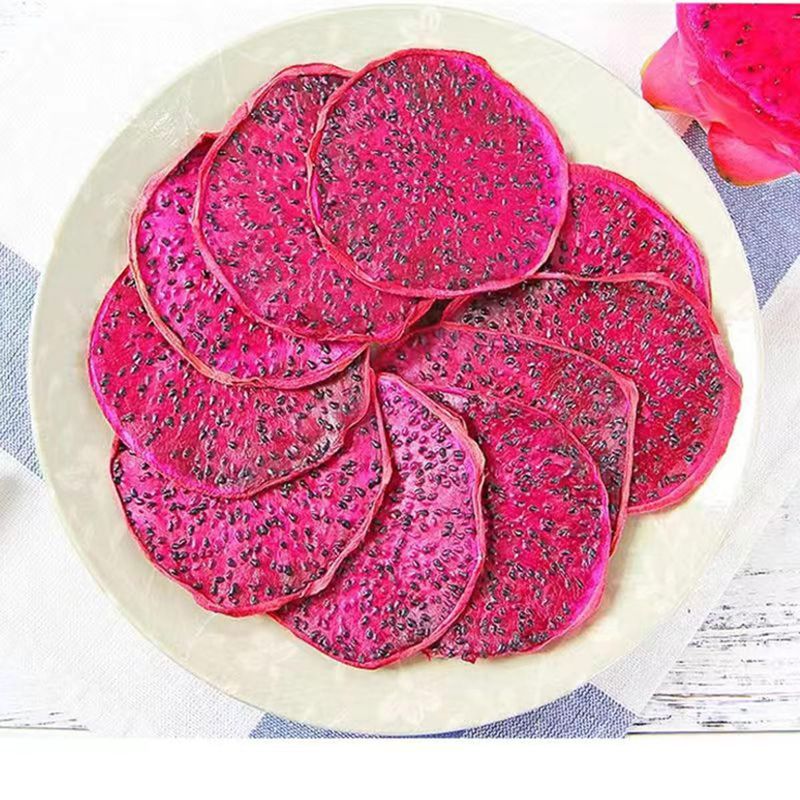 Dried Dragon Fruit Chips 7.05 oz Dried Fruit Snacks Pitaya Fruit Chips From Red Dragon Fruit
