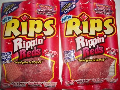 Rips Rippin&#39; Reds Bite-Size Licorice Pieces 8 Oz