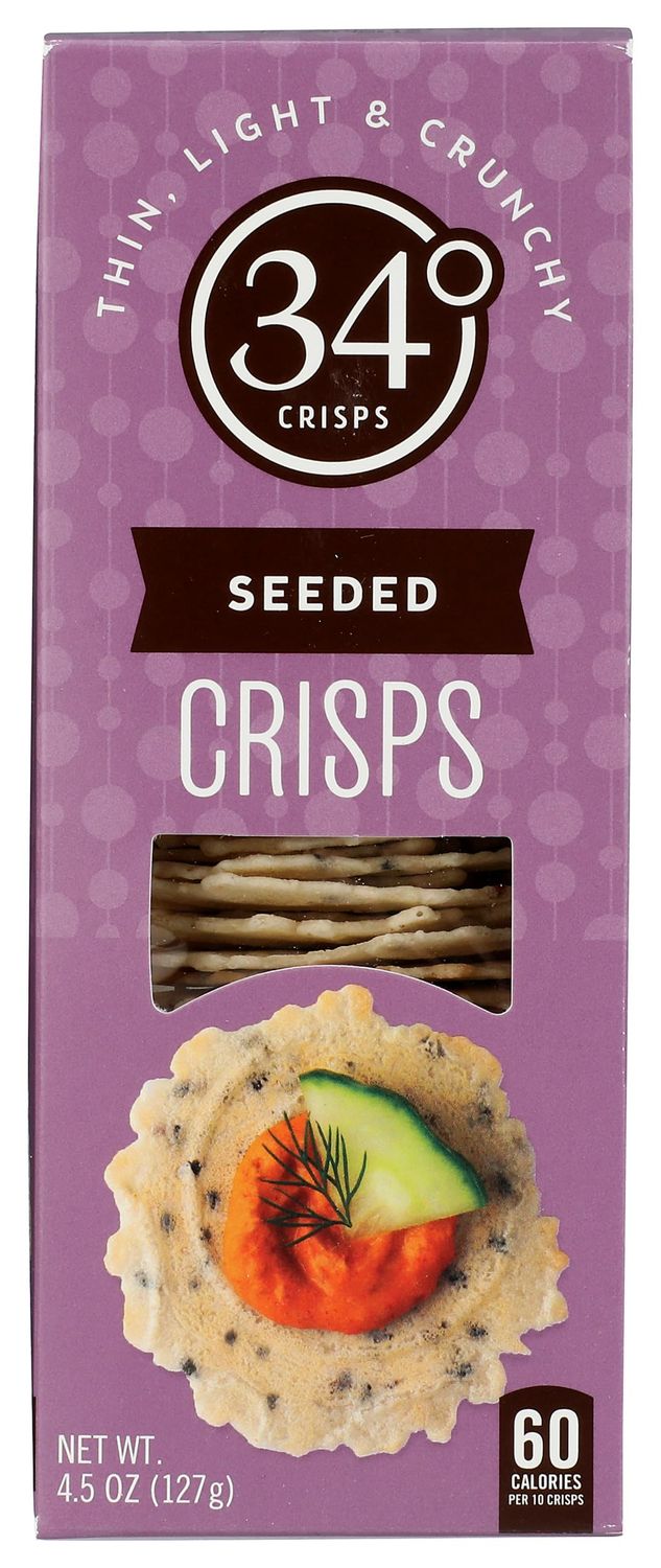 34 Degrees Seeded Crisps, 4.5 OZ