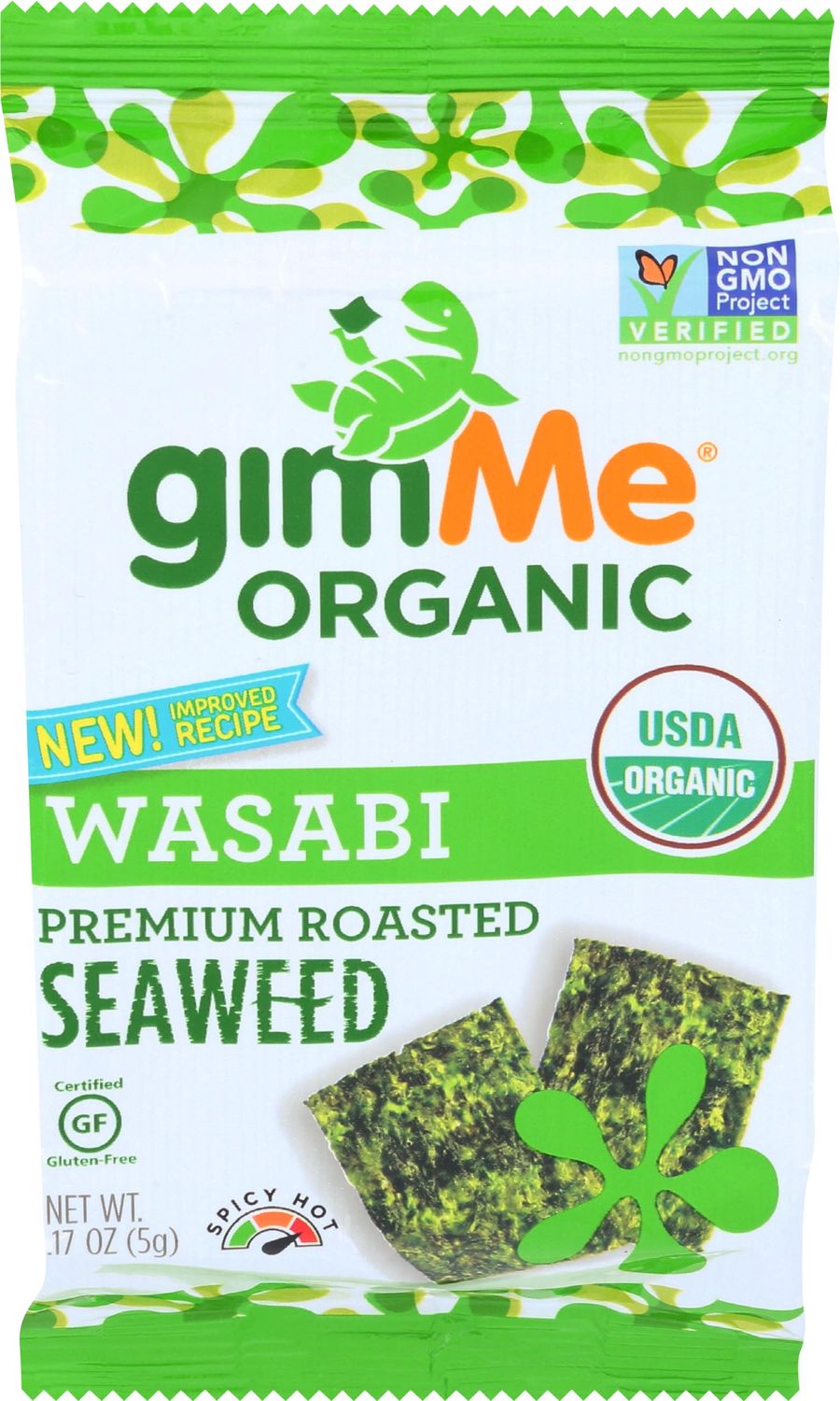 Gimme Seaweed Snacks Roasted Wasabi, 0.17 oz