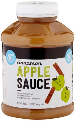 Amazon Brand - Happy Belly Apple Sauce, Cinnamon, 3 pound (Pack of 1)