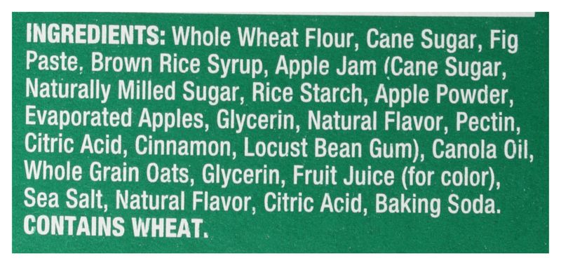 Nature's Bakery Whole Wheat Fig Bars, Apple Cinnamon, Real Fruit, Vegan, Non-GMO, Snack Bar, 12 Oz (Pack of 6)