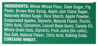 Nature's Bakery Whole Wheat Fig Bars, Apple Cinnamon, Real Fruit, Vegan, Non-GMO, Snack Bar, 12 Oz (Pack of 6)