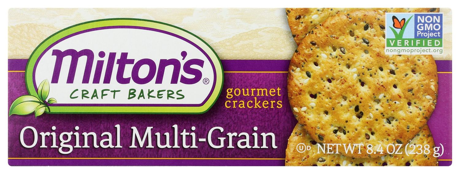 Milton&#39;s Original Multi-Grain Gourmet Crackers, Non GMO, 8.4 Ounces (Pack Of 8)