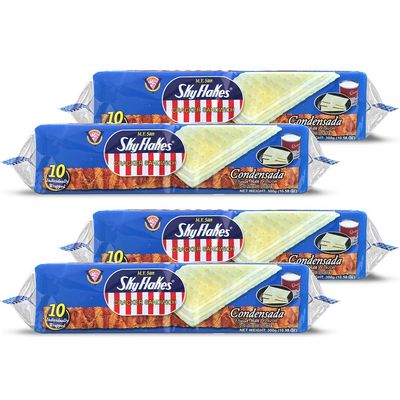 M.Y. San SkyFlakes Cracker Sandwich, Sweet Milk Flavor, 4 Pack, 10.58 oz (300g)