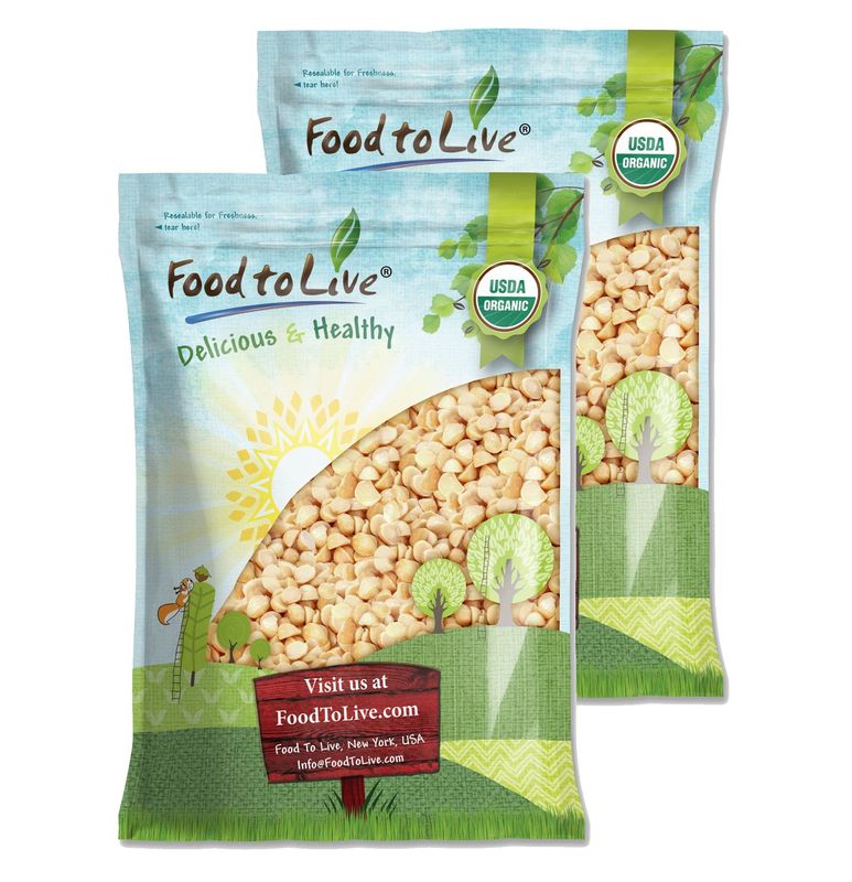 Food to Live Organic Macadamia Nut Halves &amp; Pieces, 25 Pounds Non-GMO, Raw, Shelled, Unsalted, Kosher, Vegan, Bulk. Keto Snack. Source of Healthy Fats. Topping for Salad, Yogurt, Cereal, Dessert.