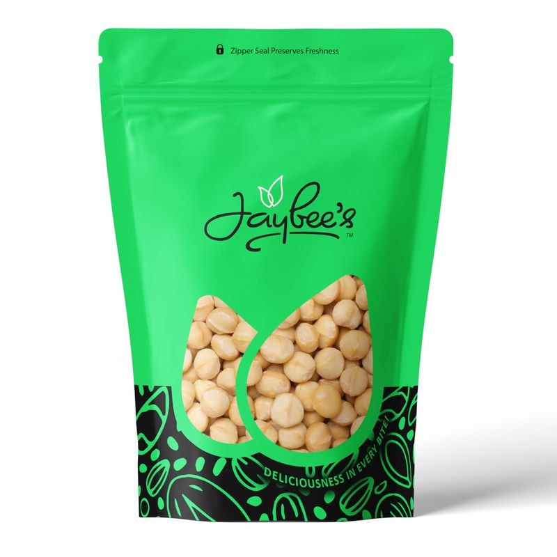 Raw Macadamia Nuts 2 Pounds Jumbo Size - Unsalted, Whole, Premium | All Natural Healthy Snack, Keto, Vegan, High Protein | Bulk Bag | Ideal for Baking &amp; Cooking | Kosher | Jaybee&#39;s Nuts (2 Pound)