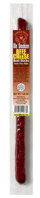 Buffalo Bills Beef &amp; Cheese Ole Smokies - 15 Wrapped Beef Sticks Per Tub