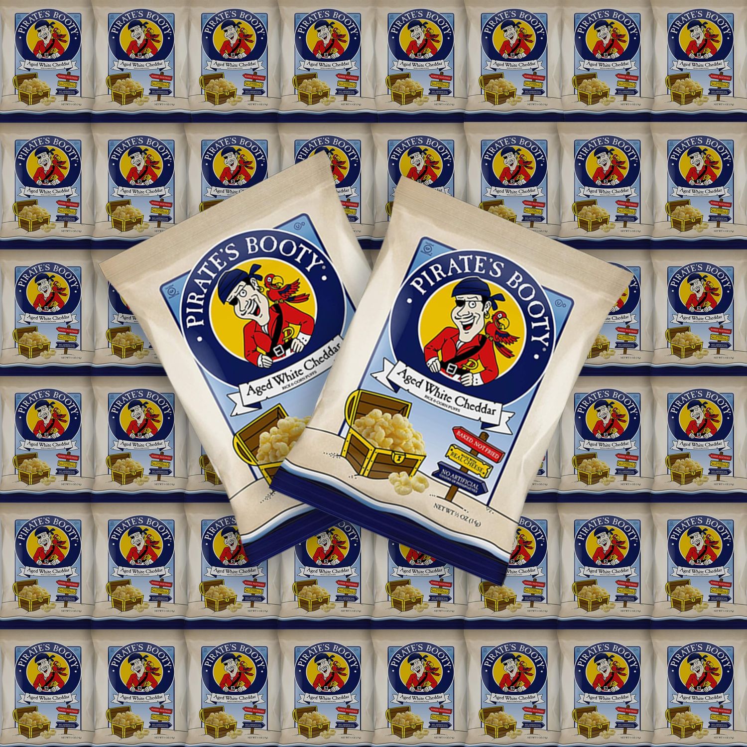 Bulk Pirates Booty Popcorn Puffs Individual Bags by Bussin Boxes (50 Count)