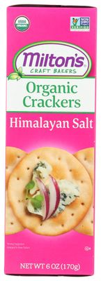 Milton&#39;s Organic Himalayan Salt Crackers, Non GMO, Kosher, 6 Ounces (Pack Of 8)
