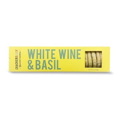 Crackerology White Wine &amp; Basil Gourmet Crackers &amp; Cookies - Perfect for Charcuterie Boards &amp; Party Platters, For Hosting Special Events &amp; Get Togethers, 20-24 Count, Single Pack