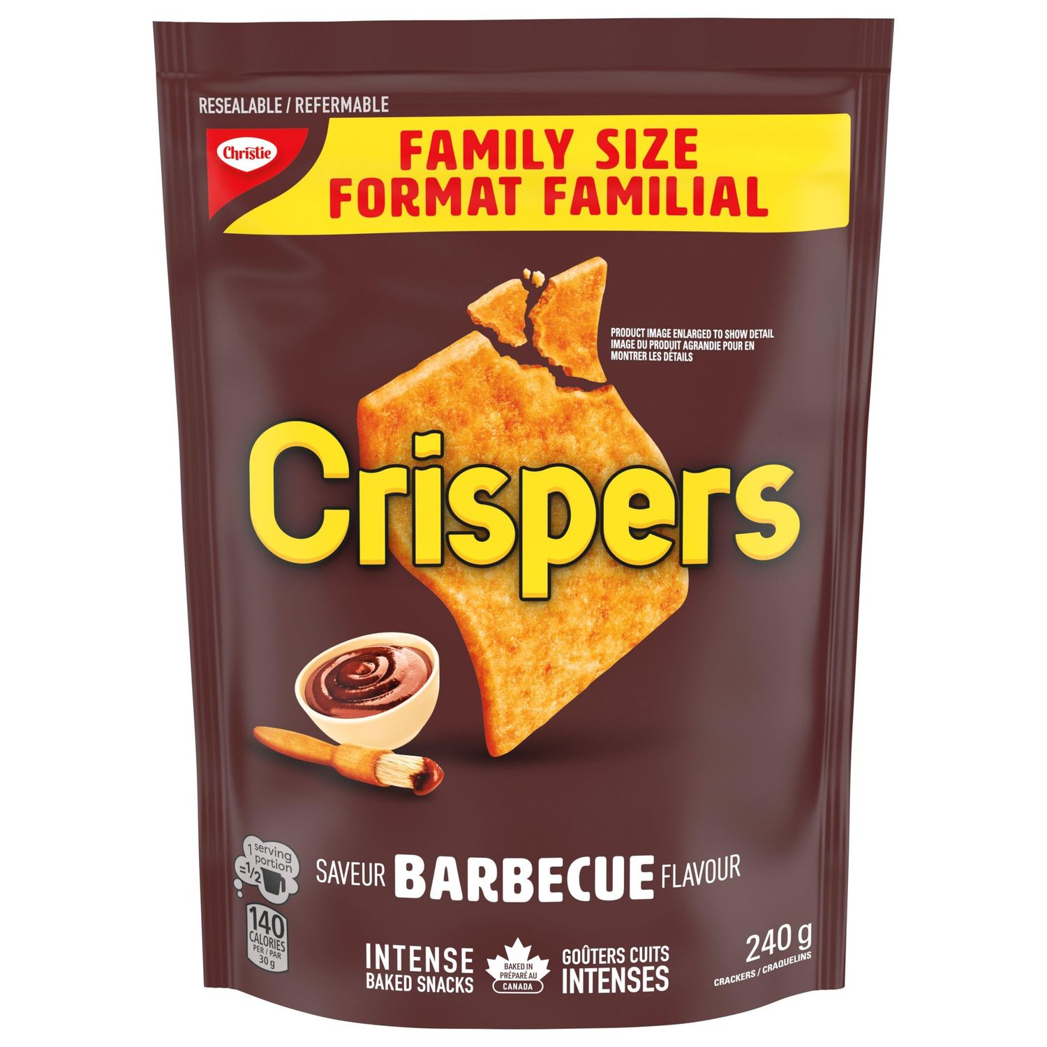 Crispers BBQ Family Size Crackers, 240g