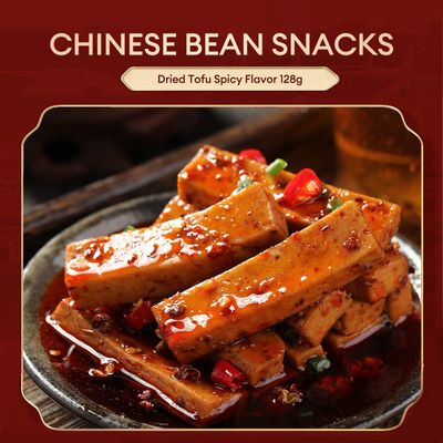 BESTORE Spicy Dried Bean Curd Hot &amp; Spicy Strips Chinese Spicy Snack 2 Pack 4.51 Oz