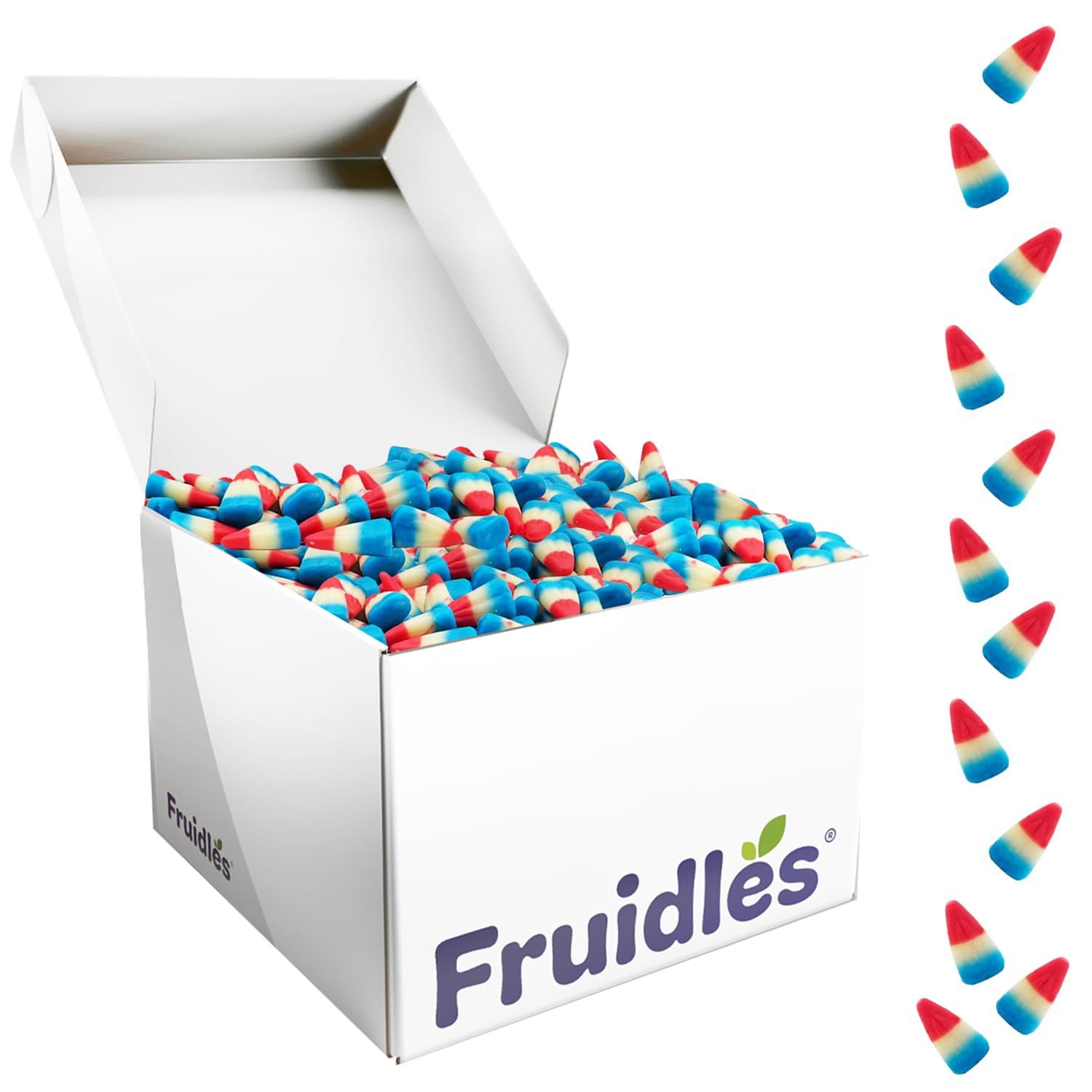 Fruidles Patriotic Candy Corn Treats, Raspberry Lemonade Flavored &amp; Festive Holiday Snacking (5 Pounds)