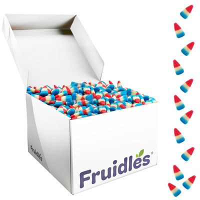 Fruidles Patriotic Candy Corn Treats, Raspberry Lemonade Flavored &amp; Festive Holiday Snacking (5 Pounds)