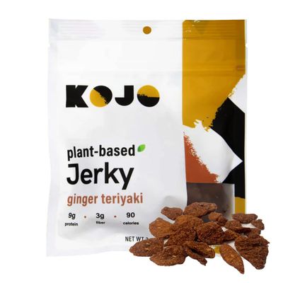 Kojo Ginger Teriyaki Plant-Based Jerky - (2.4 oz) - Bold, Gingery Flavor - 9g Protein, 3g Fiber, 90 Calories - High Protein, No Cholesterol
