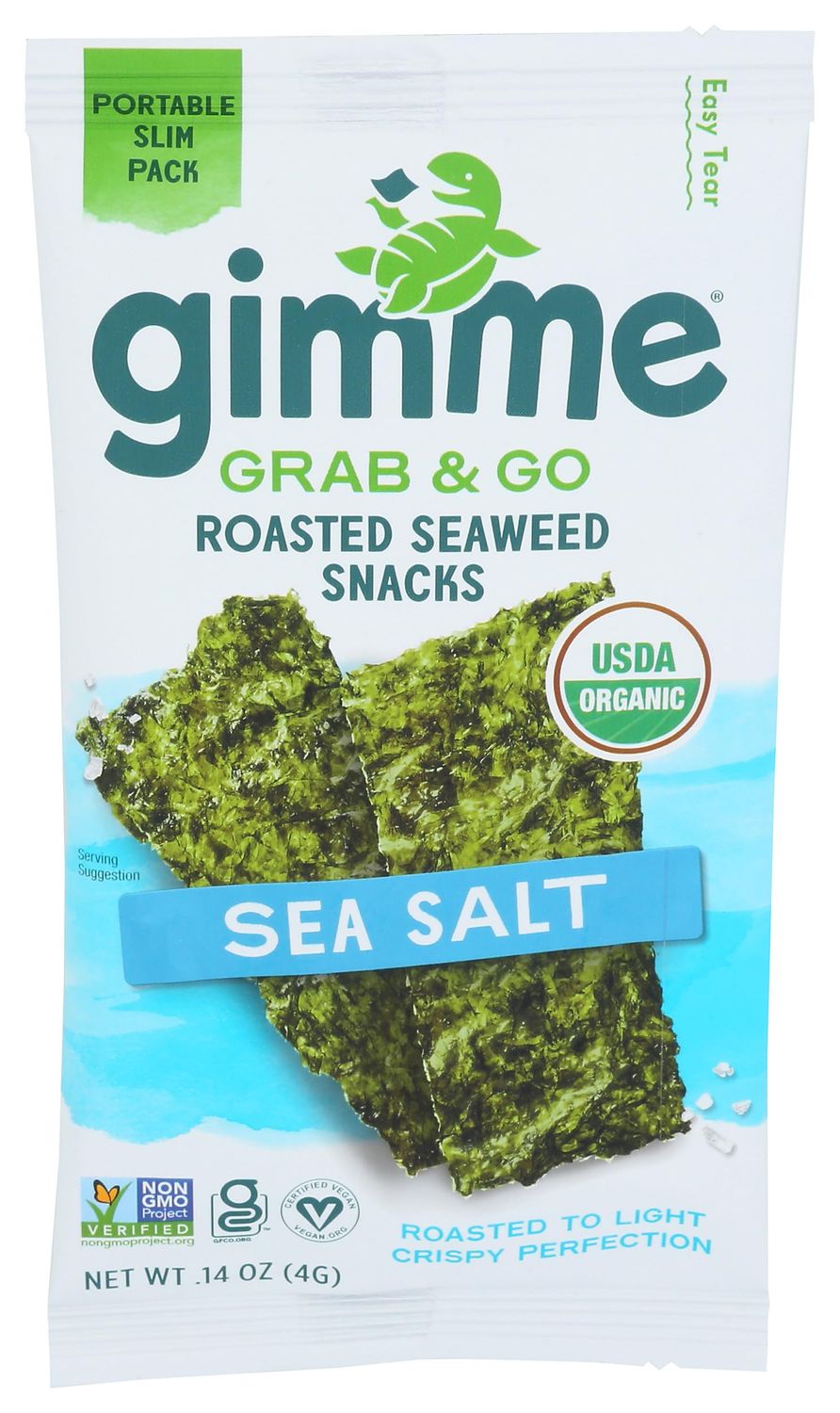 GIMME Organic Sea Salt Seaweed Grab &amp; Go Singles, 0.14 OZ