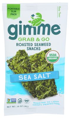 GIMME Organic Sea Salt Seaweed Grab &amp; Go Singles, 0.14 OZ