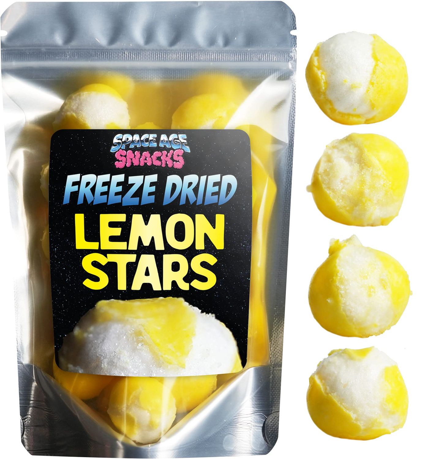 Freeze Dried Candy - Premium Freeze Dried Lemon Stars Shipped in a Box for Extra Protection - Space Age Snacks Freeze Dry Candy for All Ages Dry Freeze Candy (5 Ounces)