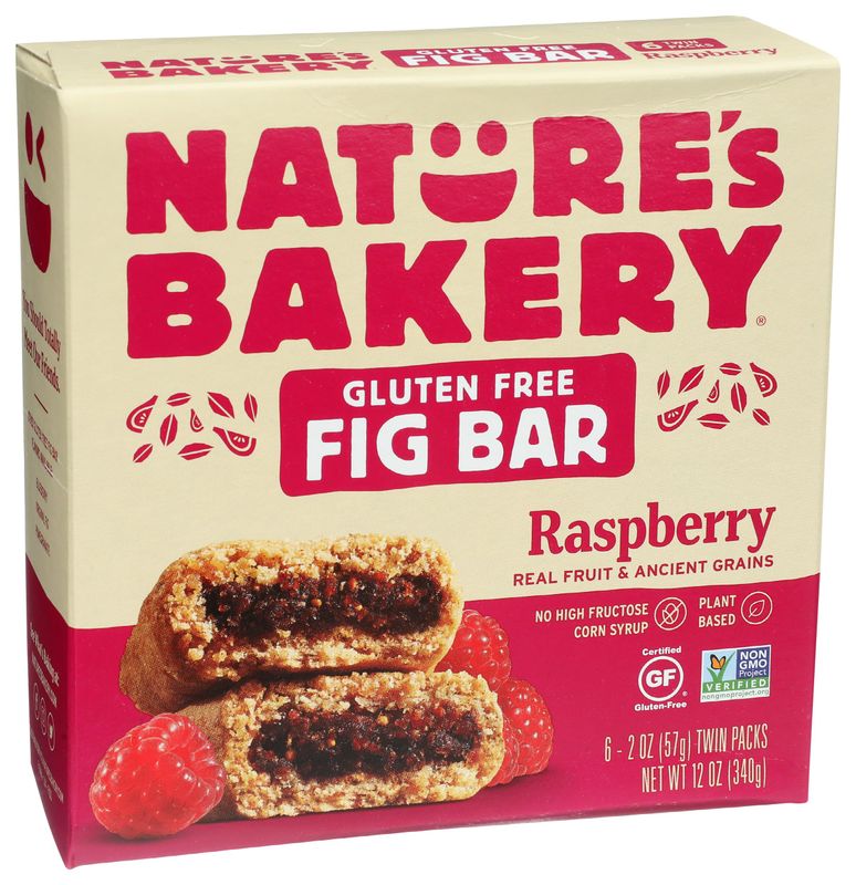 Nature's Bakery Raspberry Fig Bars, 6 Count, Vegan, Non GMO, 12 Ounces (Pack Of 6)