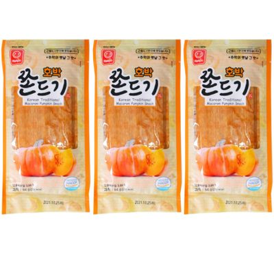 Jjondigi Korean Old School Snack Jjondgi 3 Packs (Sweet Pumpkin Flavor x 3 pack)