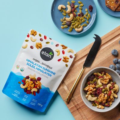 Elan Organic Himalayan Sunshine Mix, 5.3 oz, Non-GMO, Vegan, Gluten-Free, Kosher, Dried Fruits (Dried Cranberries, Dried Goji Berries), Nuts (Cashews, Walnuts), Pumpkin Seeds