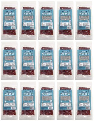 Werner Beef Jerky Slab Pack of 15-1 Ounce, Individually Wrapped Meat Snacks (Sea Salt &amp; Cracked Pepper)