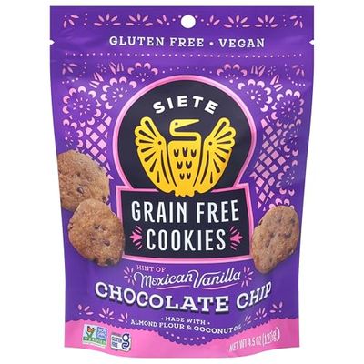SIETE FAMILY FOODS Mexican Vanilla Chocolate Chip Cookies, 4.5 OZ