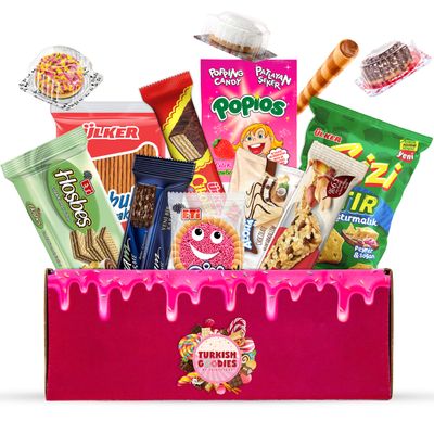 International Snack Box - Turkish Goodies Snack Box from Around World - Mystery Snacks Pack From Around The World - Different Country Foreign Snack Box - 12ct Other Country Snacks, Candies