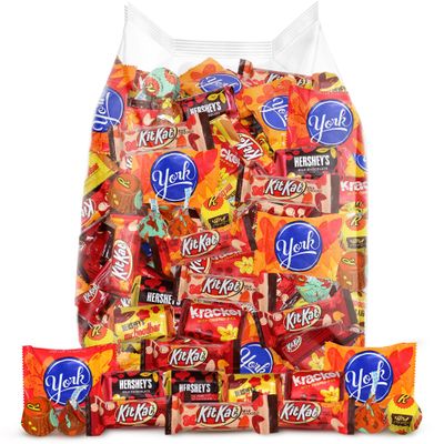 Bulk Fall Candy Milk Chocolate Autumn Mix - 2lb Individually Wrapped Harvest Chocolate Candy For Thanksgiving Party Favors, Treats &amp; Snacks